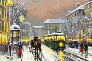 elmoutahida united puzzles - charming snowy street