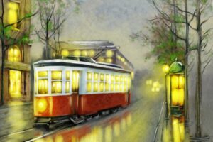 elmoutahida united puzzles - The red tram