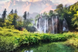 elmoutahida united puzzles- Plitvice Hidden Falls