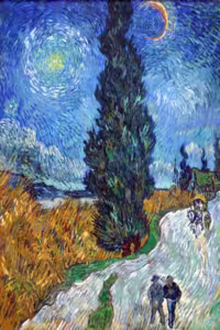 lmoutahida united puzzles - Road With Cypress And Star 1890 By Vincent Van Gogh