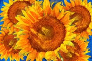 elmoutahida united puzzls - Sunflowers Arrangement Van Gogh Style Imitation