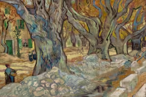 elmoutahida united puzzles - The Large Plane Trees (road Menders At Saint Remy) By Vincent Van Gogh